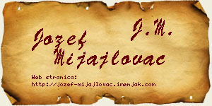 Jožef Mijajlovac vizit kartica